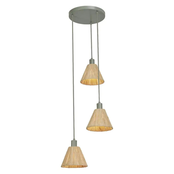 ПОЛИЛЕЙ DECOR RAFFIA PLATE 3XE27 КАФЯВ