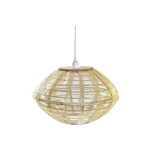 Полилей DKD Home Decor Естествен Златен Кафяв Бамбук 50 W