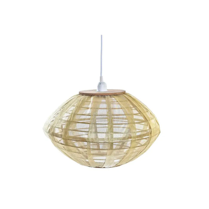 Полилей DKD Home Decor Естествен Златен Кафяв Бамбук 50 W