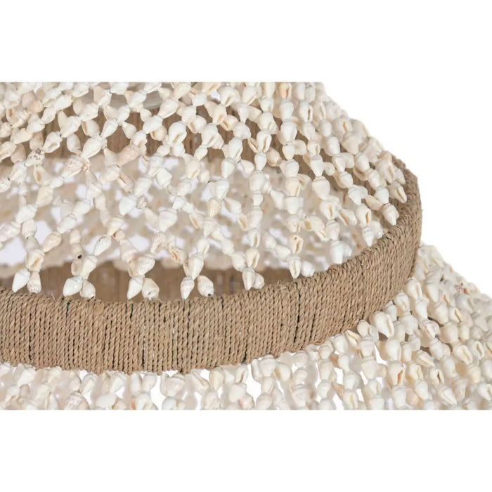 Полилей Home ESPRIT Бял Естествен Раковини 50 W 50 x 50 x