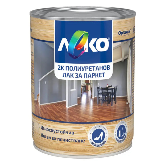 ПОЛИУРЕТАНОВ 2K ЛАК ЗА ПАРКЕТ 650 ML LEKO