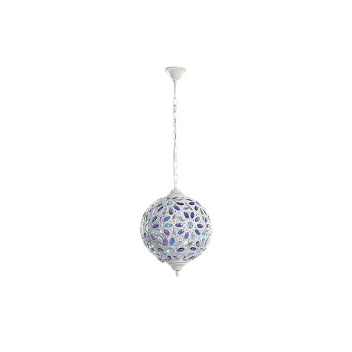Полилей DKD Home Decor 28 x 28 x 44 cm Метал Бял