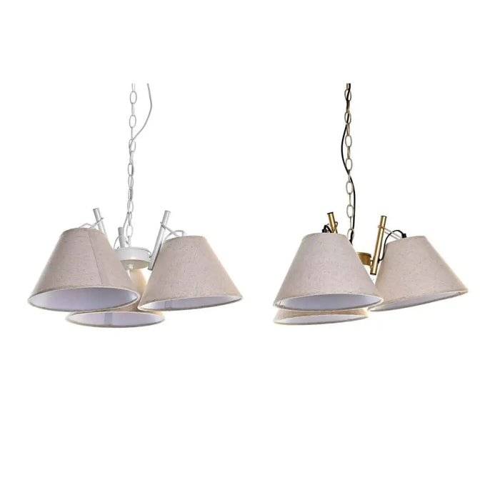 Полилей DKD Home Decor 50 x 46 x 30 cm Златен Метал Бял 50
