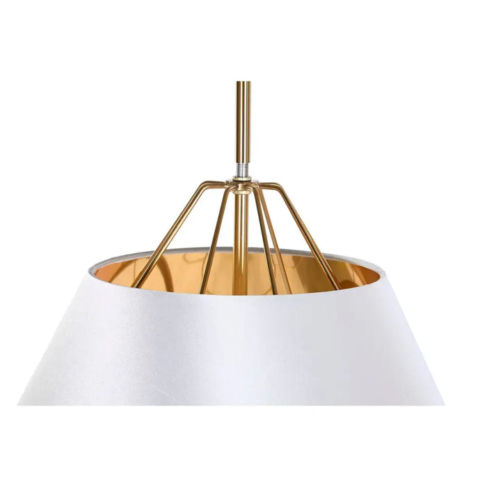 Полилей DKD Home Decor Бял Златен PVC Метал 50 W 38 x 38 x
