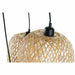 Полилей DKD Home Decor Черен Светло кафяв Метал Бамбук 50 W