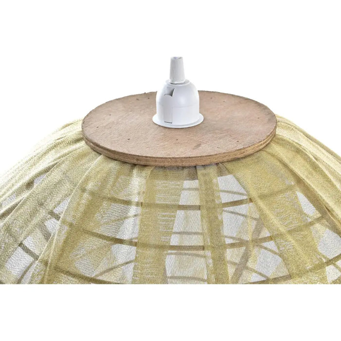 Полилей DKD Home Decor Естествен Златен Кафяв Бамбук 50 W