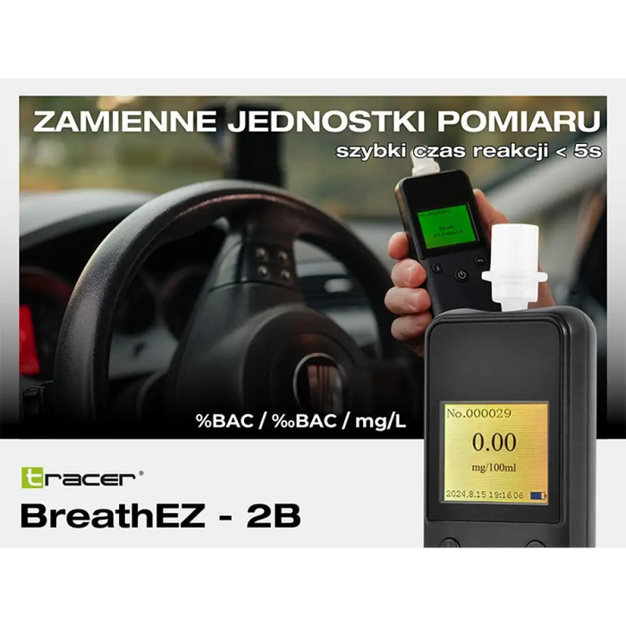 Полупроводников алкотестер Tracer BreathEZ-2B черен