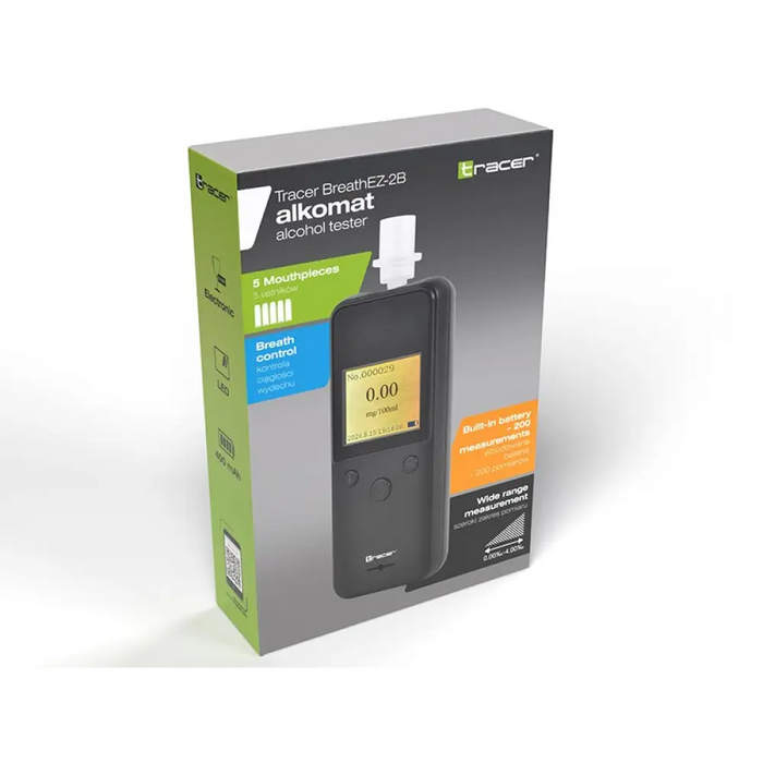 Полупроводников алкотестер Tracer BreathEZ-2B черен