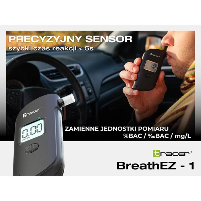 Полупроводников алкотестер Tracer BreathEZ-1 черен