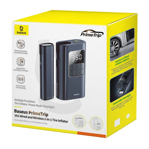 Помпа за тяло Baseus PrimeTrip VA1 2-в-1 с фенерче черна