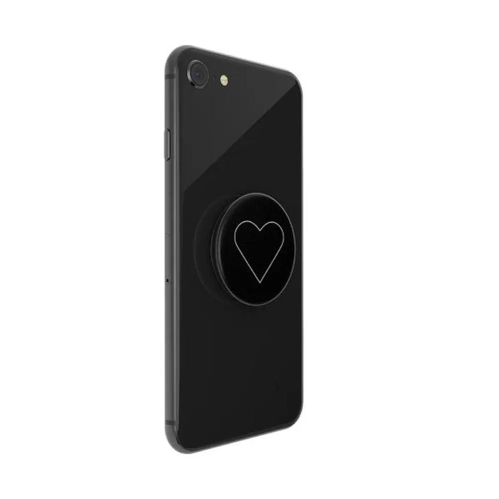 Popsockets 2 бяло сърце черен държач и стойка за телефон