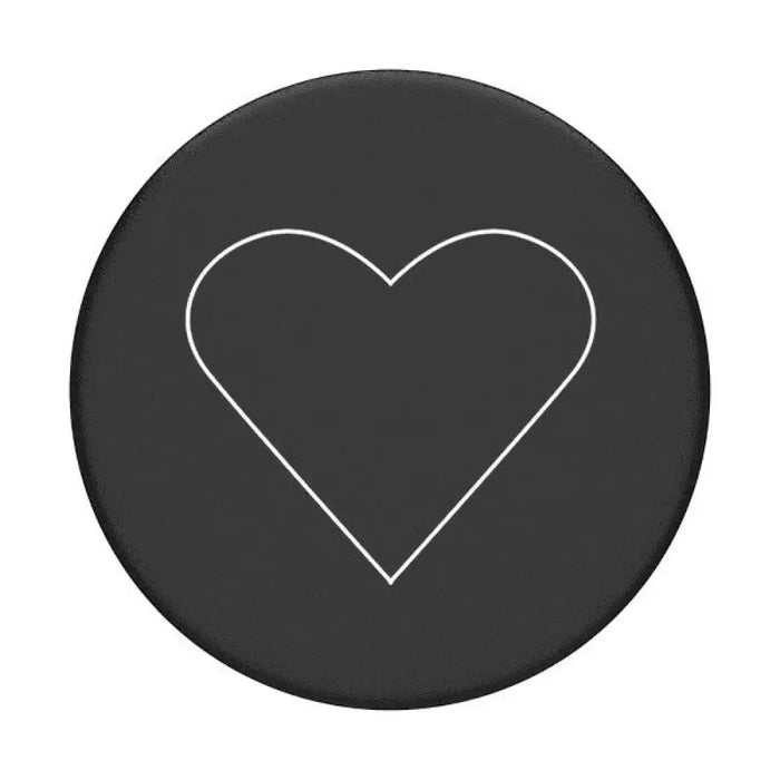 Popsockets 2 бяло сърце черен държач и стойка за телефон