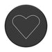 Popsockets 2 бяло сърце черен държач и стойка за телефон