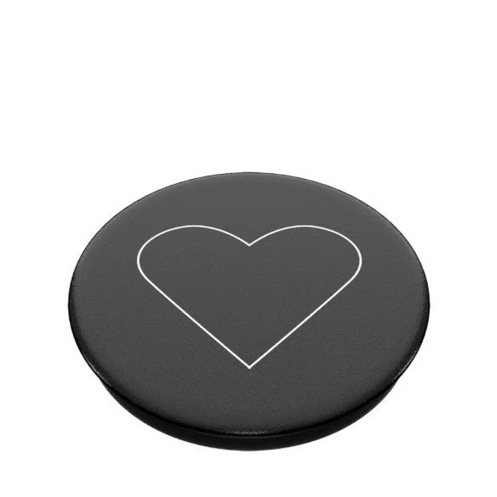 Popsockets 2 бяло сърце черен държач и стойка за телефон