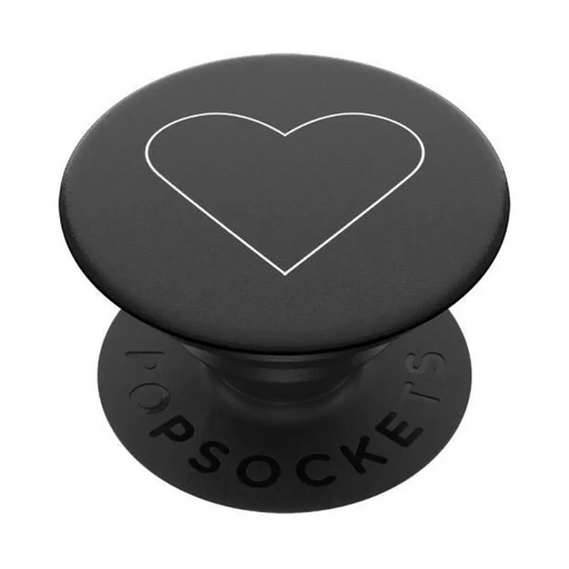 Popsockets 2 бяло сърце черен държач и стойка за телефон