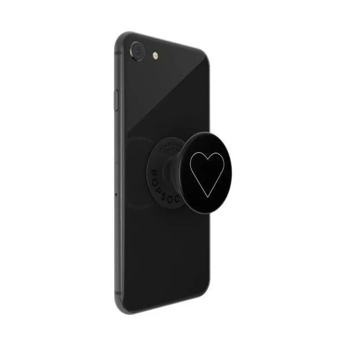 Popsockets 2 бяло сърце черен държач и стойка за телефон