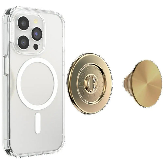 Popsockets кръгъл радиален златен алуминиев MagSafe държач