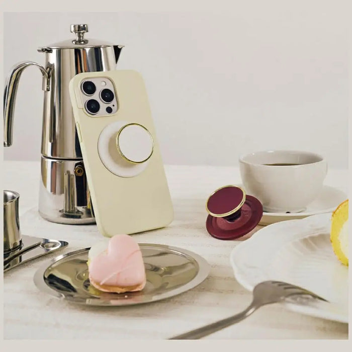 Popsockets Round Luxe Coconut Creme Enamel MagSafe държач
