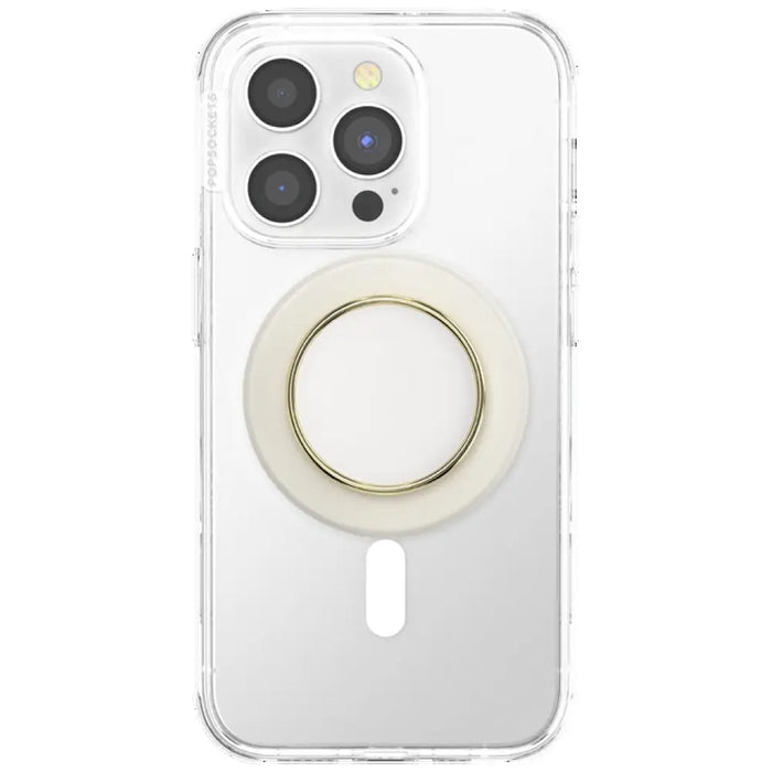 Popsockets Round Luxe Coconut Creme Enamel MagSafe държач