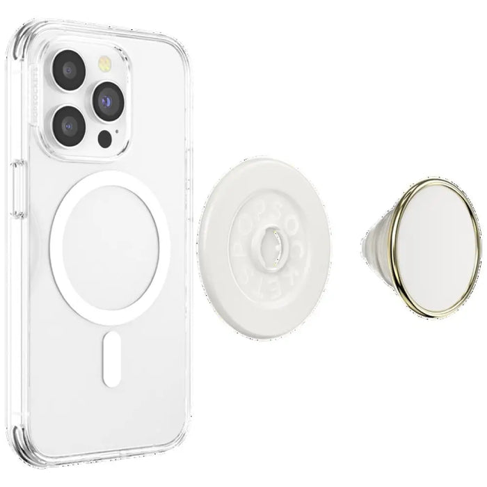 Popsockets Round Luxe Coconut Creme Enamel MagSafe държач