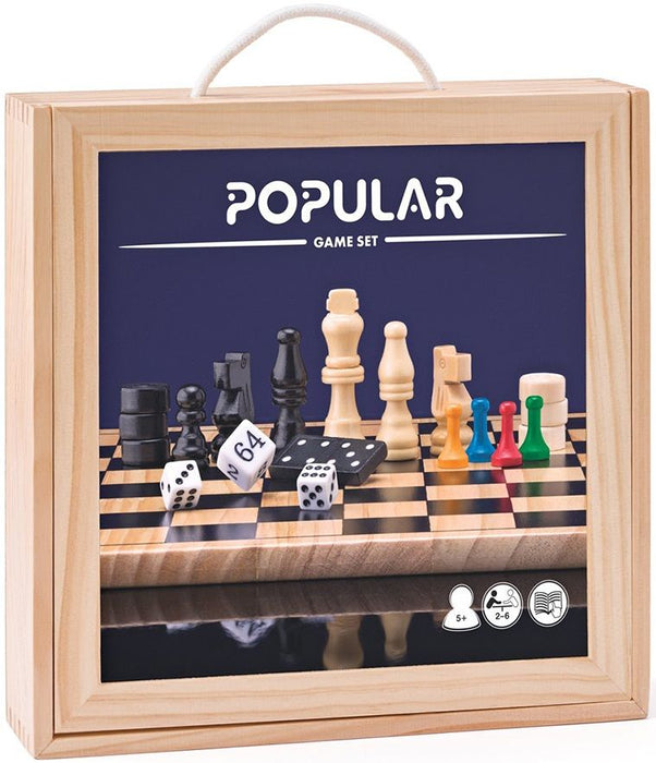 Луксозен комплект с класически настолни игри Popular