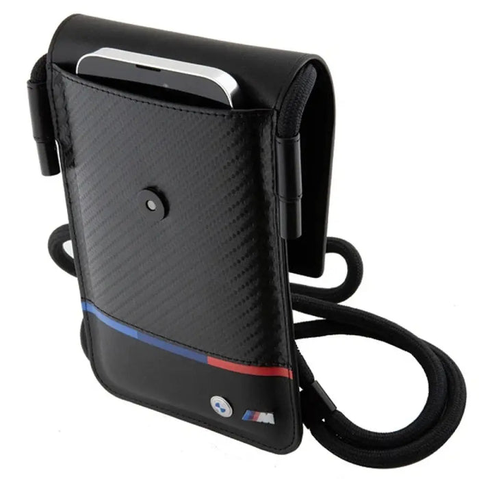 Портфейлна чанта BMW Carbon Tricolor Line - черна