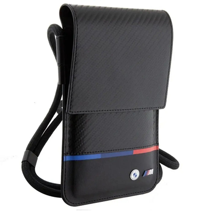 Портфейлна чанта BMW Carbon Tricolor Line - черна