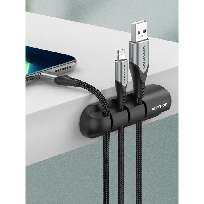 Vention 7-портов настолен кабелен органайзер черен