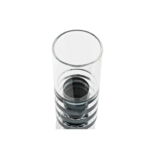 Поставка за свещ DKD Home Decor 6 x 6 x 28 cm Кристал Черен
