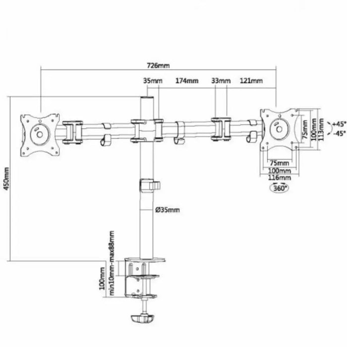 Поставка за монитор Equip 650115 13’’ 27’’