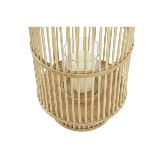 Поставка за свещ DKD Home Decor Кристал Бамбук (26 x 26 x
