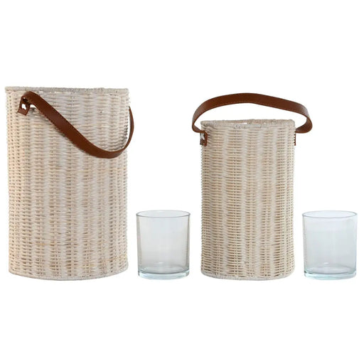 Поставка за свещ Home ESPRIT Кристал 20 x 20 x 30 cm (2