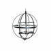 Поставка за свещ DKD Home Decor Черен Метал Кристал 60 x 60