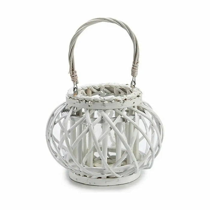 Поставка за свещ Gift Decor 38618 38618 Бял плетена ракита