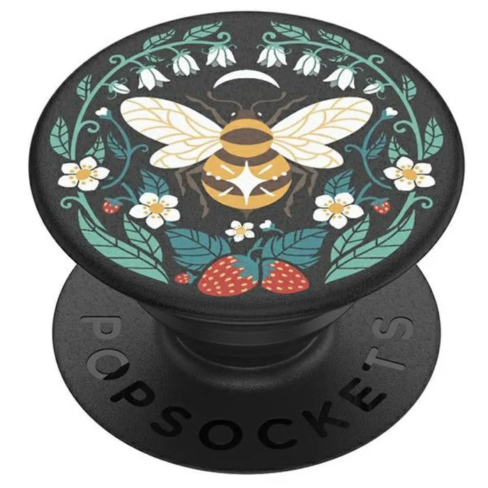 Поставка и държач за телефон Popsockets 2 Bee Boho - Черна