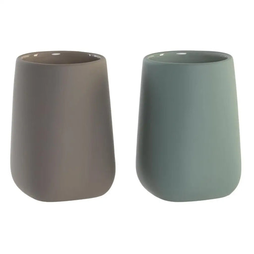 Поставка за четка за зъби DKD Home Decor Зелен Бежов