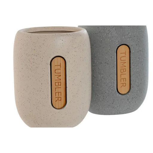 Поставка за четка за зъби Home ESPRIT Сив Сметана Dolomite