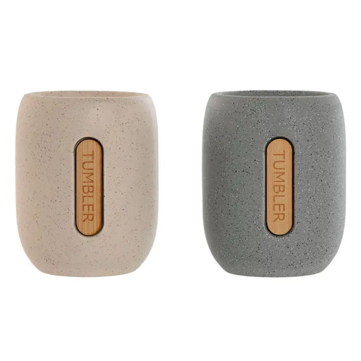 Поставка за четка за зъби Home ESPRIT Сив Сметана Dolomite