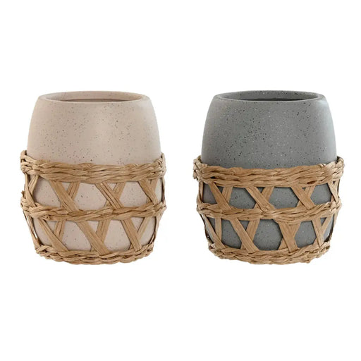 Поставка за четка за зъби Home ESPRIT Сив Сметана Dolomite