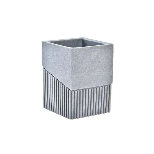 Поставка за четка за зъби DKD Home Decor Сив Смола 7,6 x