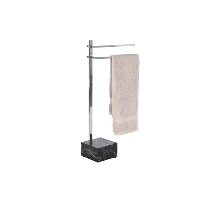 Поставка за кърпи DKD Home Decor Сребрист MDF Стомана (45 x