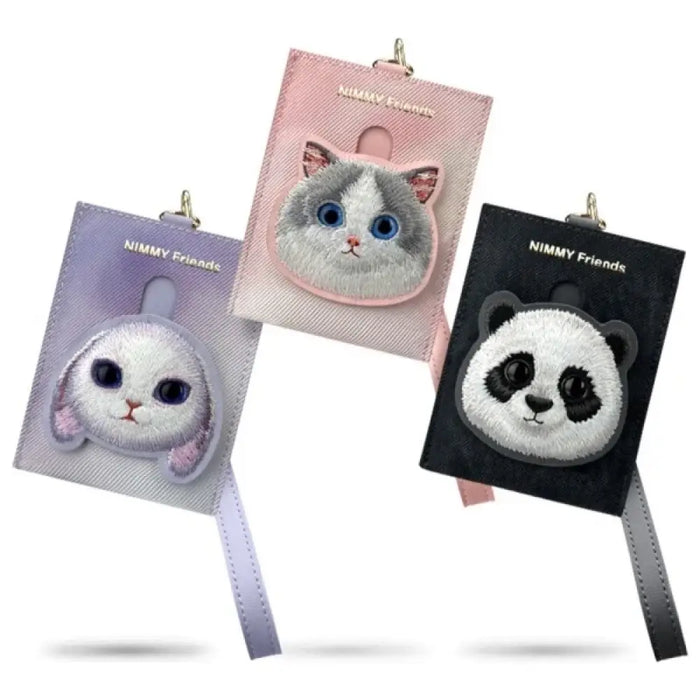 Поставка за карти Nimmy Big Eyed Pet 2.0 Cat Wallet - розова