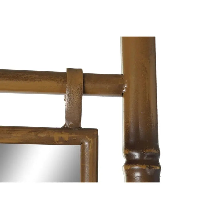 Поставка за кърпи DKD Home Decor Огледало Метал Горчица (55