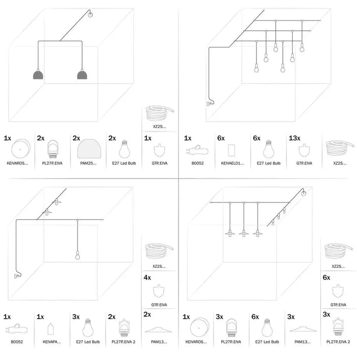 Поставка за Лампи Creative Бял E27