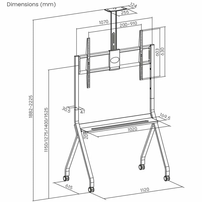Поставка за монитор MacLean MC-114 W 100’’ 55’’