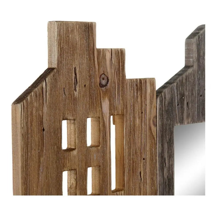 поставка за списания DKD Home Decor Бял Кафяв Метал Дърво