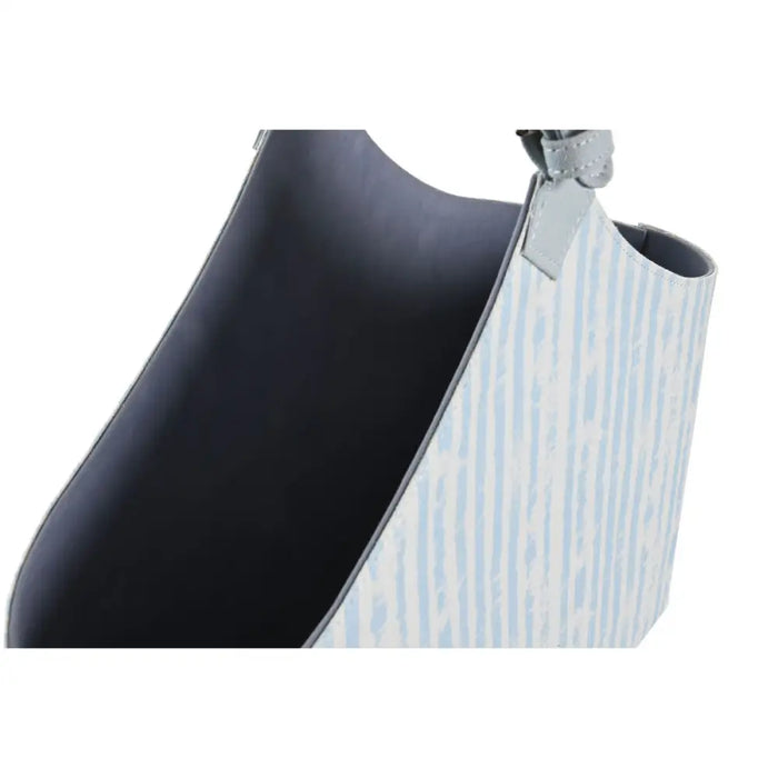 поставка за списания DKD Home Decor 49 x 17 x 45 cm Син Бял