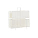 поставка за списания DKD Home Decor Бял Естествен Метал
