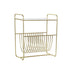 поставка за списания DKD Home Decor Огледало Златен Метал