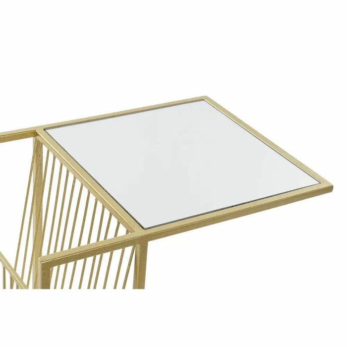 поставка за списания DKD Home Decor Златен Метал Огледало